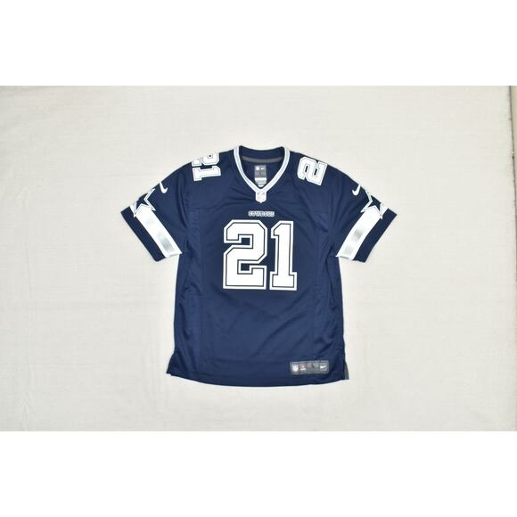 Dallas Cowboys Football Jersey Mens Large NFL Ezekiel Elliott 21 Nike - Picture 1 of 8